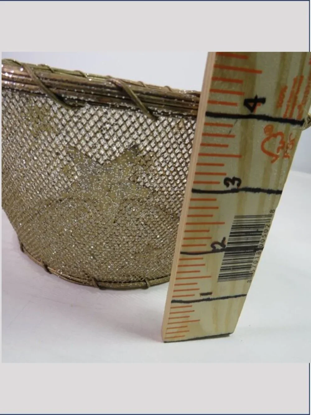 Champagne Gold Wire Mesh Star Basket Glitter Flower Girl Celestial Decor 10